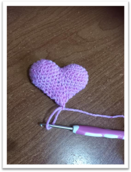 Amigurumi Winged Heart – step 11
