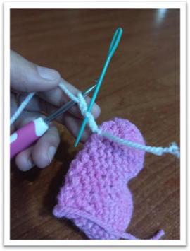 Amigurumi Winged Heart – step 14