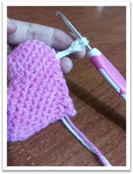 Amigurumi Winged Heart – step 17