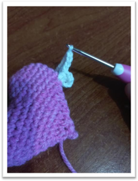 Amigurumi Winged Heart – step 21