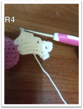 Amigurumi Winged Heart – Row 5