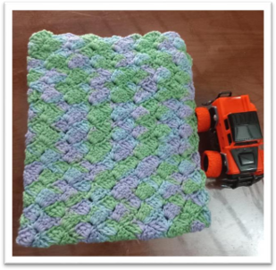 knitting baby blanket – step 1