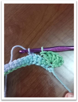 knitting baby blanket – step 12