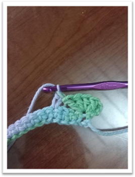 knitting baby blanket – step 13