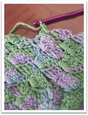 knitting baby blanket – step 17
