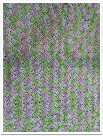 knitting baby blanket – step 20