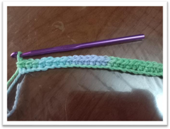 knitting baby blanket – step 7