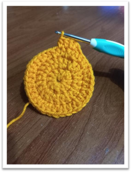 crochet christmas baubles – step 18