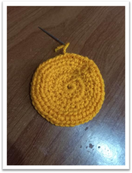 crochet christmas baubles – step 21