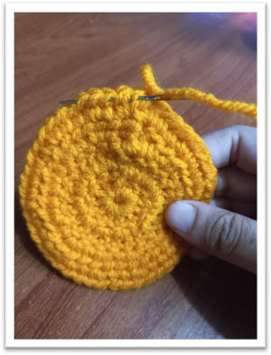 crochet christmas baubles – step 22