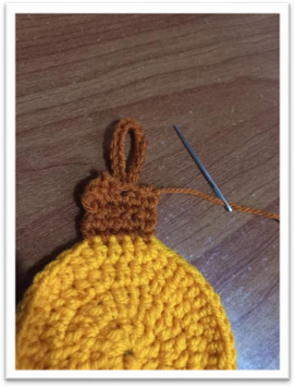 crochet christmas baubles – step 36