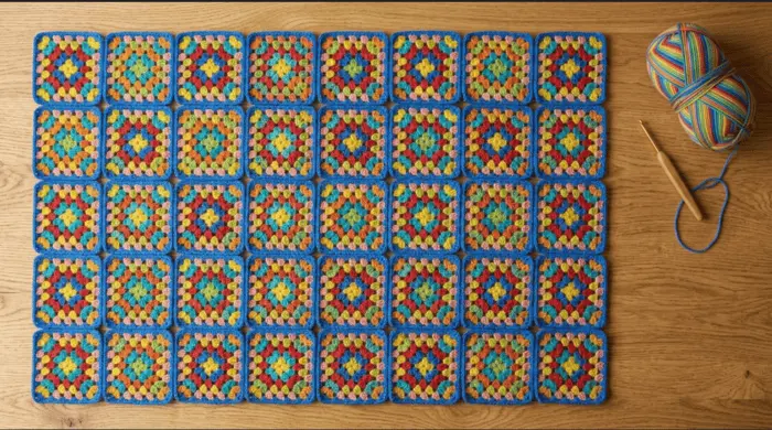 granny square blanket – How to join granny squares