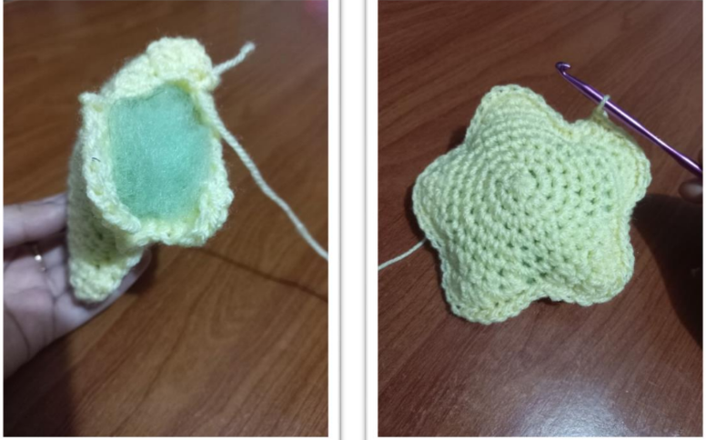 amigurumi star crochet pattern – step 16