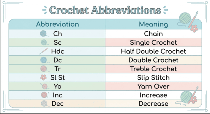 how to read crochet patterns – Crochet Abbreviations Every Beginner Should Know