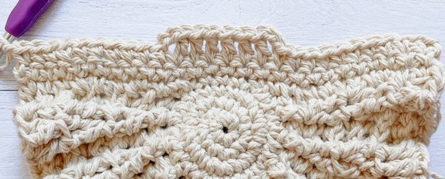 Boho Sling Bag Crochet Pattern – sl st to end of row including chains (30)