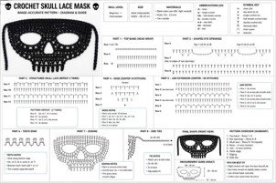 crochet skull lace mask – step 2