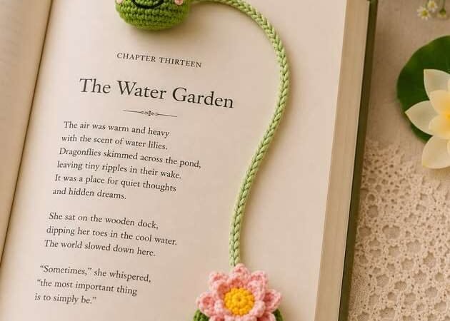 Frog Crochet Bookmark – Free Pattern