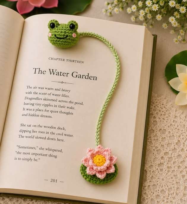 Frog Crochet Bookmark – Free Pattern