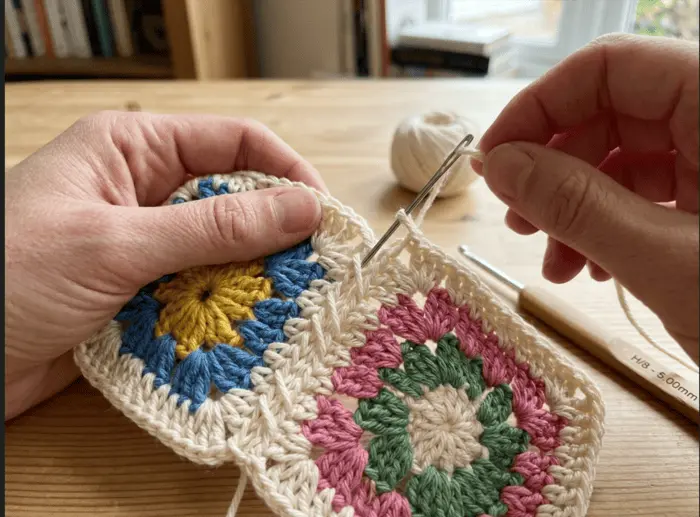 How to attach Grandy squares – step 1
