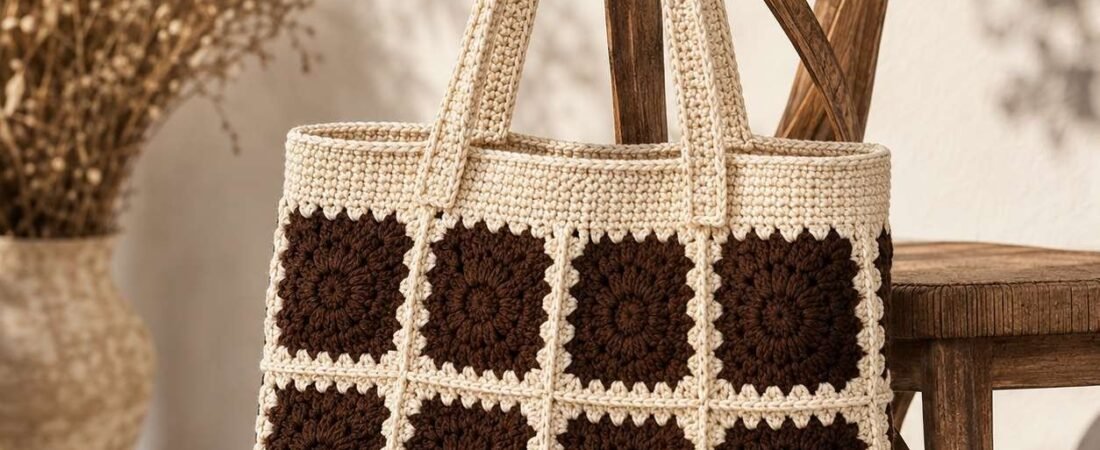 Granny Square Tote Bag – Free Crochet Pattern