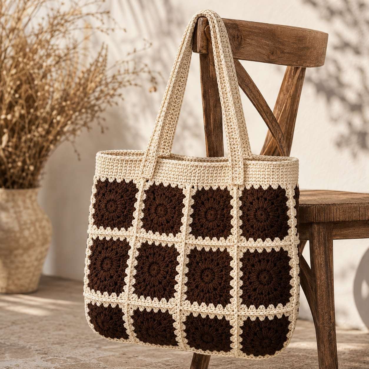 Granny Square Tote Bag – Free Crochet Pattern