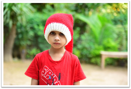 crochet Santa hat pattern – Here's the finished result