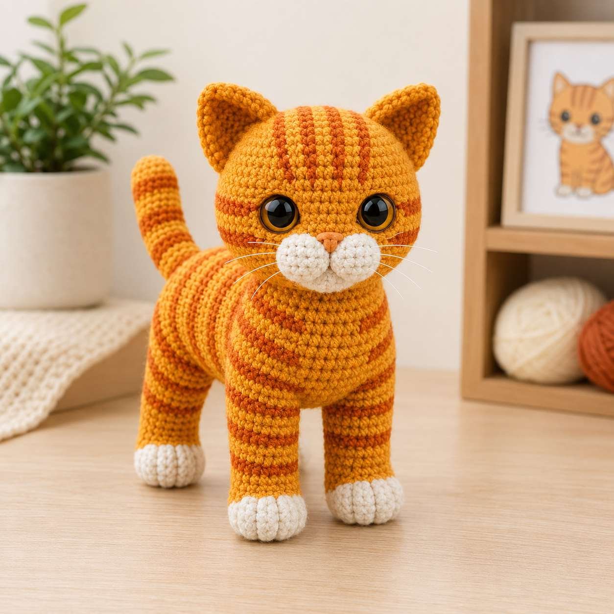 Orange Tabby Cat Amigurumi Free Crochet Pattern