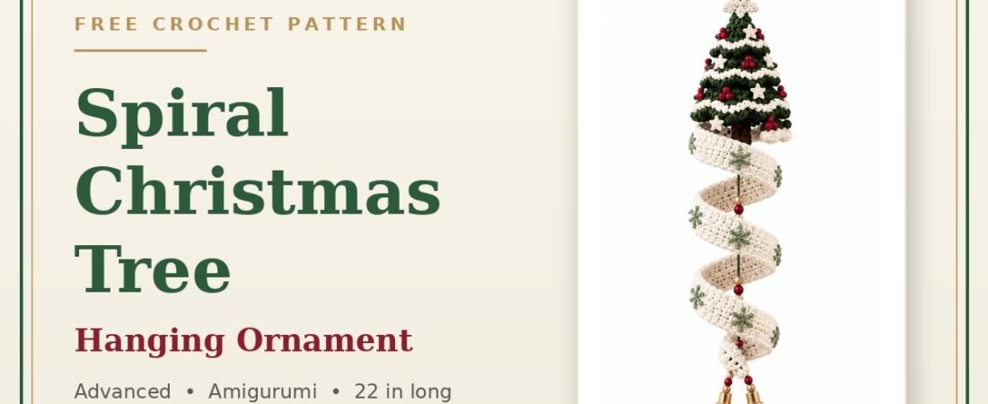 Spiral Christmas Tree Crochet Pattern – Free Hanging Ornament